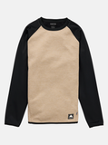 Burton Mens Crown Weatherproof Crewneck Fleece - Summit Taupe Heather / True Black