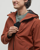 Tentree Mens Nimbus Water Repellent Hooded Rain Jacket - Sequoia