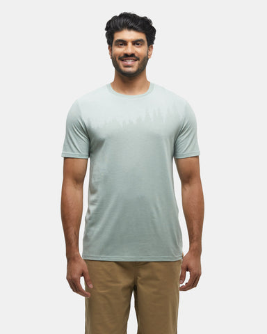 Tentree Mens Juniper T-Shirt - Oasis Heather / White
