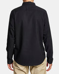 RVCA Mens Thatll Do Stretch Long Sleeve Shirt - Black