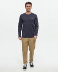 Tentree Mens Baker Longsleeve - Midnight Blue Heather