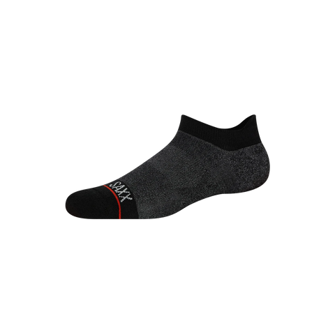Saxx Mens Whole Package Low Show Socks - Black Heather