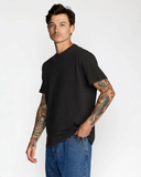 RVCA Mens Midweight Label Short Sleeve Tee - Black