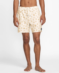 RVCA Sea Life Elastic Swim Trunk - Natural