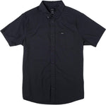RVCA Mens That'll Do Stretch Short Sleeve Shirt - Black