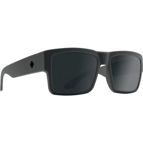 Spy Cyrus Sunglasses - Soft Matte Dark Gray - Happy Gray Green Polar with Black Spectra Mirror