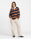 RVCA Women's Academy Long Sleeve Rugby Shirt - Brown