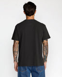 RVCA Mens Midweight Label Short Sleeve Tee - Black