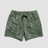 Volcom Volcom Men's Lido Print 16" Trunks - Light Olive