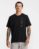 RVCA Mens Barron Venom Short Sleeve Tee - Black