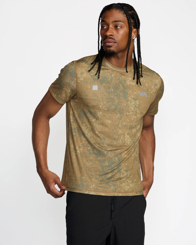 RVCA Mens Vent Lite SS Shirt - Wood