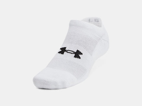 Under Armour Unisex UA Training Cotton 6-Pack No Show Socks - White - 100