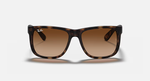 Ray-Ban Justin Sunglasses - Light Havana W/ Dark Brown Gradient