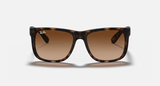 Ray-Ban Justin Sunglasses - Light Havana W/ Dark Brown Gradient