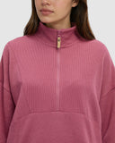 Tentree Womens Finlayson 1/4 Zip - Rosewood