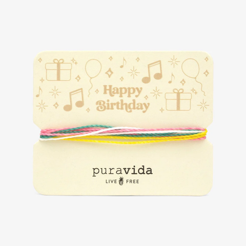 Pura Vida Bracelet ~ Happy Birthday Card
