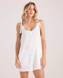 Volcom Women's Lived In Short Romper - Star White