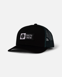 Salty Crew Mens Pinnacle 2 Retro Trucker Hat - Black/Hydro