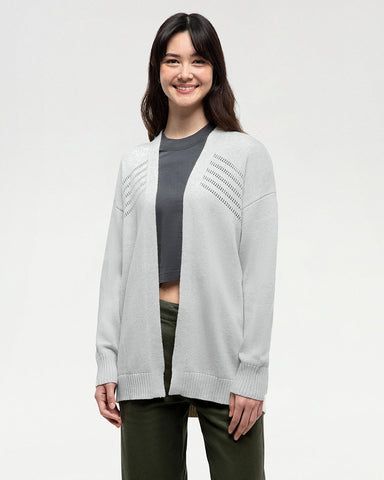 Tentree Women's Prairies Cardigan - Light Grey Heather
