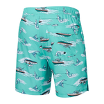 Saxx Mens Oh Buoy Stretch Volley 7" Swim Short - Sharkskin - Turquoise
