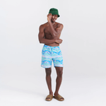Saxx Mens Oh Buoy Stretch Volley 7" Swim Short - Geo Gradiant- Multi