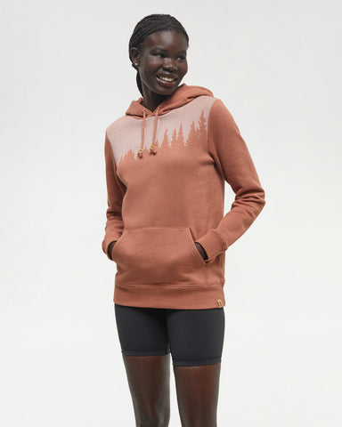 Tentree Womens Juniper Regular Fit Hoodie - Clay Tile Heather White