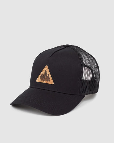 Tentree Pine Trio Altitude Hat - Meteorite Black Cork Patch