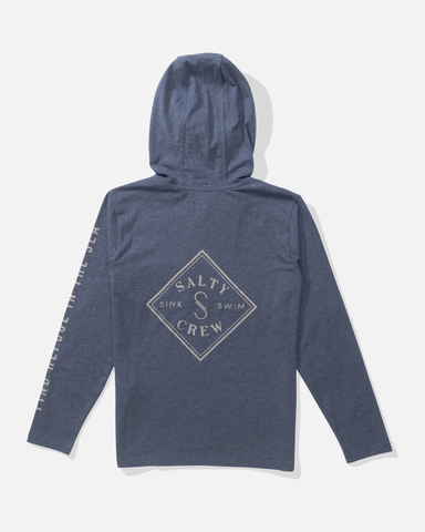 Salty Crew Tippet Boys Tech Tee Hoodie - Navy