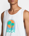 RVCA Mens Puerto Neuvo Tank - White