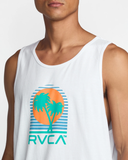 RVCA Mens Puerto Neuvo Tank - White