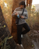 Tentree Mens Hudson Cotton Woven Sweater - Clay Sand Stone