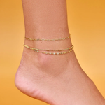 Pura Vida Ouro Chain Anklet 2PK ~ Gold