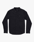 RVCA Mens Thatll Do Stretch Long Sleeve Shirt - Black