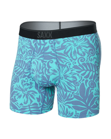 Saxx Quest Underwear - Surf Flowers - Turquoise