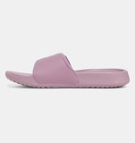 Under Armour Women's UA Ignite Select Slides - Purple Prime / Metallic Gray Dawn - 521
