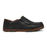 OluKai Mens Moloā Leather Shoes - Black / Toffee