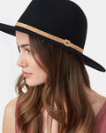 Tentree Festival Recycled Wool Full Brimmed Felt Hat - Meteorite Black