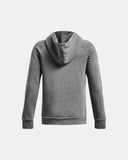Under Armour Boys' Rival Fleece Hoodie - Castlerock Light Heather / White - 025