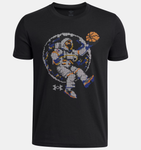 Under Armour Boys' UA Astro Hoops Short Sleeve - Black / White - 001