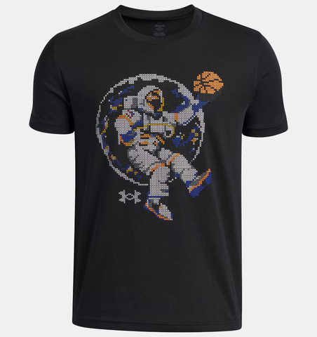 Under Armour Boys' UA Astro Hoops Short Sleeve - Black / White - 001