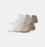 Under Armour Unisex UA Essential 6-Pack Socks - Taupe Dusk / Stone - 200