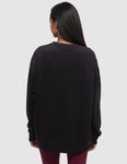 Tentree Women's Autumn Flora Crew - Meteorite Black / Pale Oak