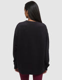 Tentree Women's Autumn Flora Crew - Meteorite Black / Pale Oak