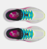 Under Armour Women's Velociti Pace Running Shoe - White / Rebel Pink / Capri - 101