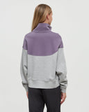 Tentree Women's Milner Mock Neck - Smokey Violet/Harbour Grey Heather