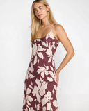 RVCA Womens Lets Dance Slip Dress - Terra Brown
