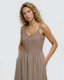 Tentree Women's Juneau Eco-Friendly Tank Dress - Clay