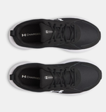 Under Armour Mens UA Charged Assert 11 Wide (4E) Running Shoes - Black / White - 001