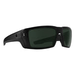 Spy Rebar Sunglasses - Matte Black - Happy Gray Green Polar + ANSI