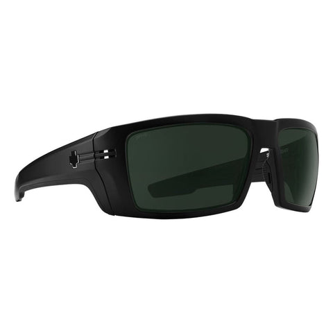 Spy Rebar Sunglasses - Matte Black - Happy Gray Green Polar + ANSI